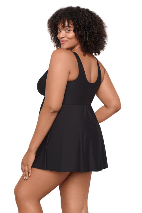MiracleSuit Women’s Solids Plus Size Marais Swimdress